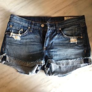 Rag and Bone Denim cutoffs size 25